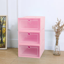 Load image into Gallery viewer, 6pcs Thickened Dustproof Shoe Organizer Boxes Folding Shoe Cabinet Transparent Shoe Storage Box Combined Stackable Shoe Cabinet

