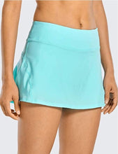 Load image into Gallery viewer, Women Tennis Skorts Sport Athletic Yoga Shorts Skirt Solid Color Anti Exposure Fitness High Waist Shorts Female Sportswear

