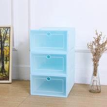 Load image into Gallery viewer, 6pcs Thickened Dustproof Shoe Organizer Boxes Folding Shoe Cabinet Transparent Shoe Storage Box Combined Stackable Shoe Cabinet
