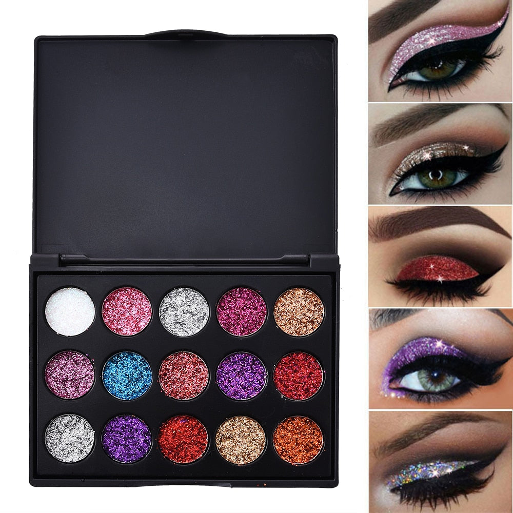 15 Color : Makeup Pigment Eyeshadow Palette
