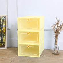 Load image into Gallery viewer, 6pcs Thickened Dustproof Shoe Organizer Boxes Folding Shoe Cabinet Transparent Shoe Storage Box Combined Stackable Shoe Cabinet
