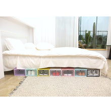 Load image into Gallery viewer, 6pcs Thickened Dustproof Shoe Organizer Boxes Folding Shoe Cabinet Transparent Shoe Storage Box Combined Stackable Shoe Cabinet
