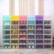 Load image into Gallery viewer, 6pcs Thickened Dustproof Shoe Organizer Boxes Folding Shoe Cabinet Transparent Shoe Storage Box Combined Stackable Shoe Cabinet
