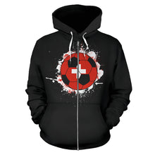 Load image into Gallery viewer, Switzerland Soccer Zip-Up Hoodie
