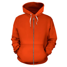 Load image into Gallery viewer, Back Print Perfect Orange Bandana Zip Hoodie
