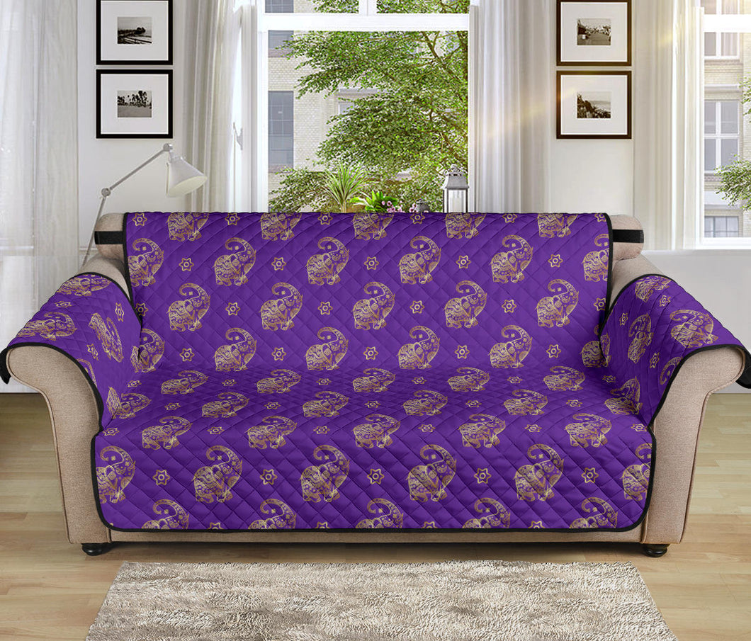 Lucky Purple Elephant 70'' Sofa Protector