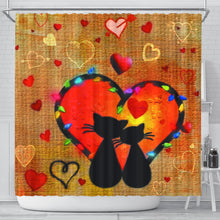 Load image into Gallery viewer, Cats in love Shower Curtain
