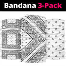 Load image into Gallery viewer, White Bandana Headbands 3 Pack
