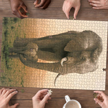 Load image into Gallery viewer, Mother &amp; Baby Elephant Jigsaw Puzzle
