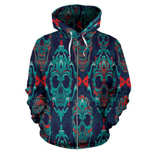 Load image into Gallery viewer, Skull Zip Hoodie
