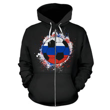 Load image into Gallery viewer, Russia Soccer Zip-Up Hoodie
