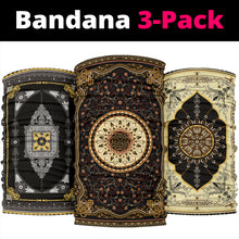 Load image into Gallery viewer, Luxury Oriental Mandala 5 Design on Bandana 3-Pack
