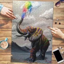 Load image into Gallery viewer, Rainbow Elephant Jigsaw Puzzle
