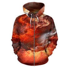 Load image into Gallery viewer, NP Orange Universe Zip Hoodie
