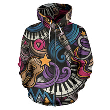 Load image into Gallery viewer, Music Zip-Up Hoodie
