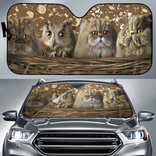 Load image into Gallery viewer, Cats and Owl Auto Sun Shade

