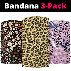 Luxury Leopard Style Collection Bandana 3-Pack