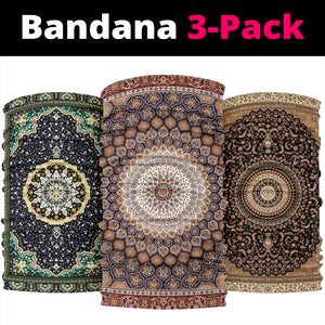 Oriental Design on Bandana 3-Pack