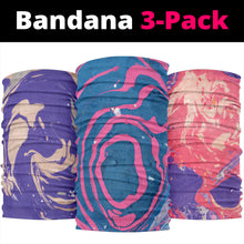 Load image into Gallery viewer, Marble Swirls Set 3 - Bandana 3 Pack
