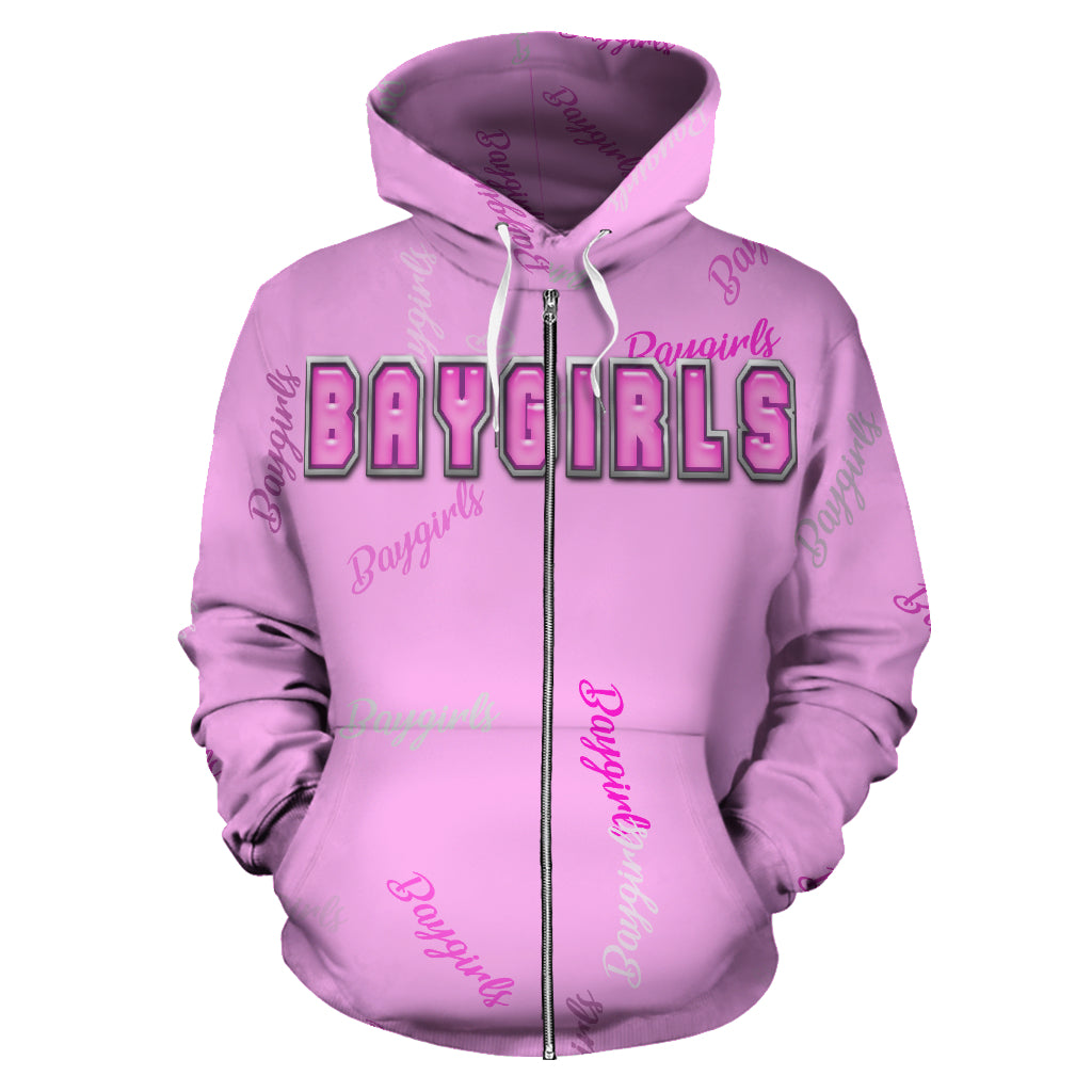 Baygirls Ladies Zip Hoodie - Pink