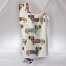 Load image into Gallery viewer, Dogs In Coats Hooded Blanket
