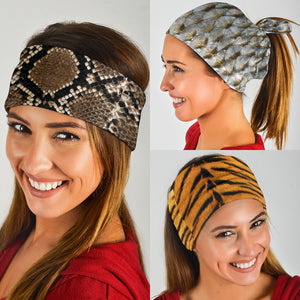 Animal Textures (Fish, Snake, Tiger) - Bandana 3 Pack