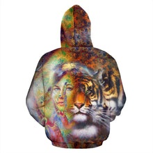 Load image into Gallery viewer, Tigre - Felpa con Zip e cappuccio -
