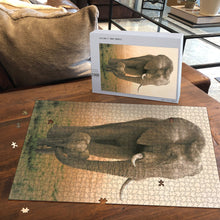 Load image into Gallery viewer, Mother &amp; Baby Elephant Jigsaw Puzzle
