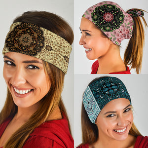 Luxury Oriental Mandala 4 Design on Bandana 3-Pack