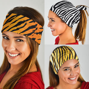 Animal Print Pop Art (Lion, Tiger, Zebra) - Bandana 3 Pack