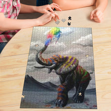 Load image into Gallery viewer, Rainbow Elephant Jigsaw Puzzle
