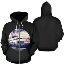 Load image into Gallery viewer, Ship Print Zip-Up Hoodie

