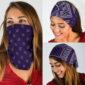 Royal Purple Bandana Headbands 3 Pack