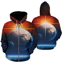 Load image into Gallery viewer, Zip Up Hoodie Earth
