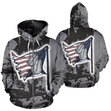 Load image into Gallery viewer, Courage and Sacrifice Zip Up Hoodie
