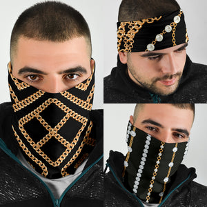 Luxury Golden Chains Bandana 3-Pack