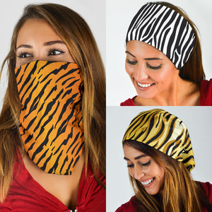 Animal Print Pop Art (Lion, Tiger, Zebra) - Bandana 3 Pack