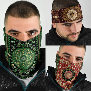 Luxury Oriental Mandala 3 Design on Bandana 3-Pack