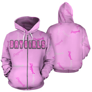 Baygirls Ladies Zip Hoodie - Pink