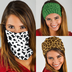 Animal Print Pop Art (Cow, Croc, Giraffe) - Bandana 3 Pack