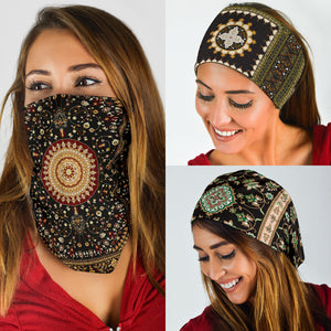 Luxury Oriental Mandala 2 Design on Bandana 3-Pack