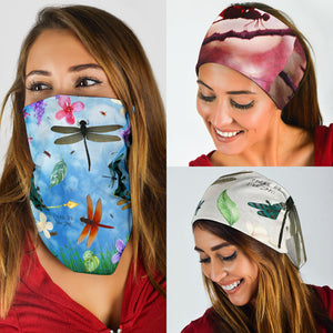 Dragonfly Face Covers and Headbands