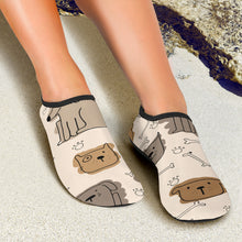 Load image into Gallery viewer, Brown Doodle Dogs Beach Shoes
