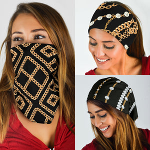 Luxury Golden Chains Bandana 3-Pack