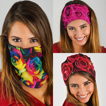 Load image into Gallery viewer, Roses (Red, Pink, Rainbow) - Bandana 3 Pack
