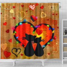Load image into Gallery viewer, Cats in love Shower Curtain
