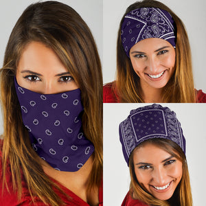 Royal Purple Bandana Headbands 3 Pack