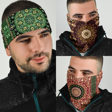 Load image into Gallery viewer, Luxury Oriental Mandala 3 Design on Bandana 3-Pack
