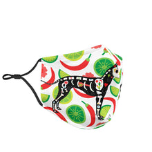 Load image into Gallery viewer, Day of the Dead Dogs Face Masks - Pattern or Black
