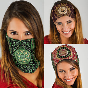 Luxury Oriental Mandala 3 Design on Bandana 3-Pack